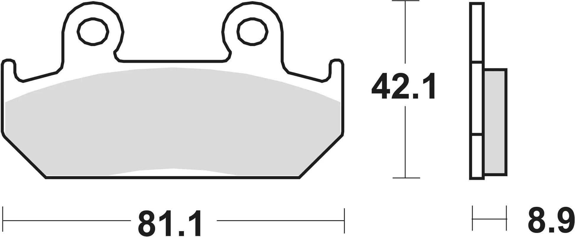 TRW Brake Pad McB 562 SV Métal fritté