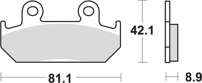 TRW Brake Pad McB 562 SV Métal fritté