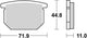 TRW Brake Pad MCB 501 Standard organique