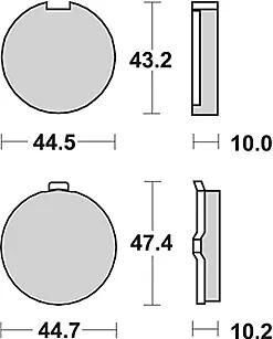 TRW Brake Pad MCB 513 Standard organique