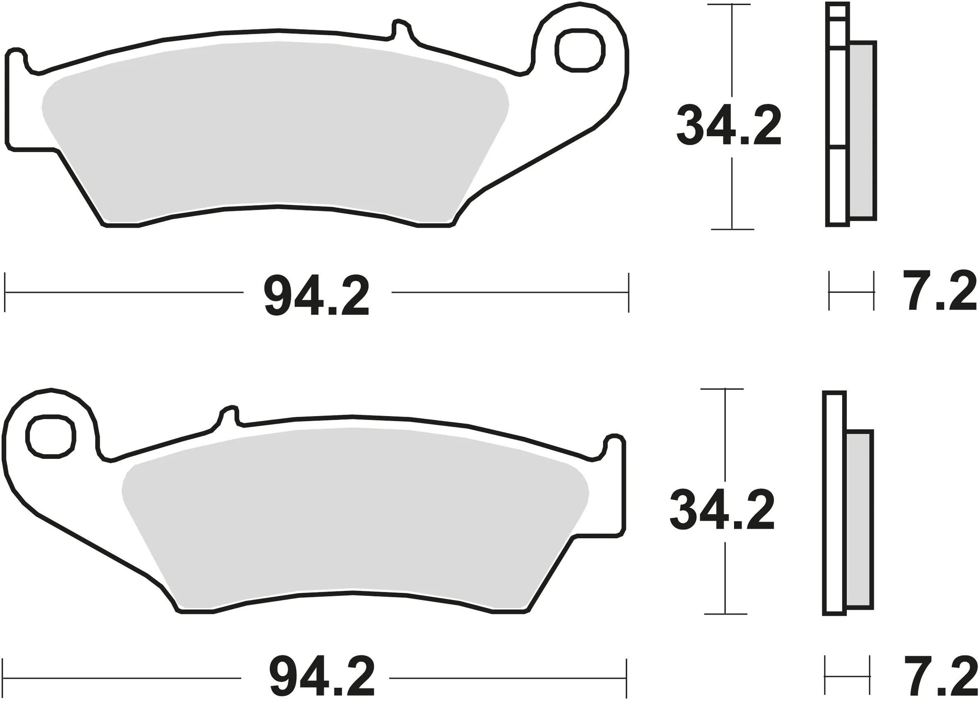 TRW Brake Pad McB 669 SV Métal fritté