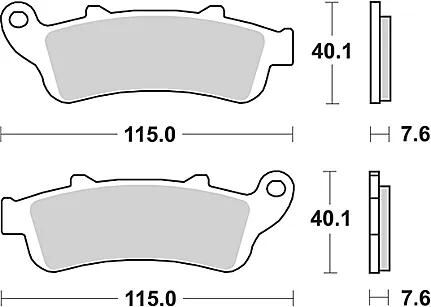 TRW Brake Pad MCB 692 Standard organique