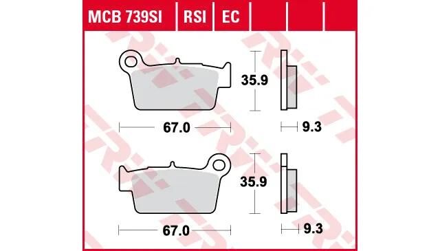 TRW Frein Pad MCB 739 EC Organic