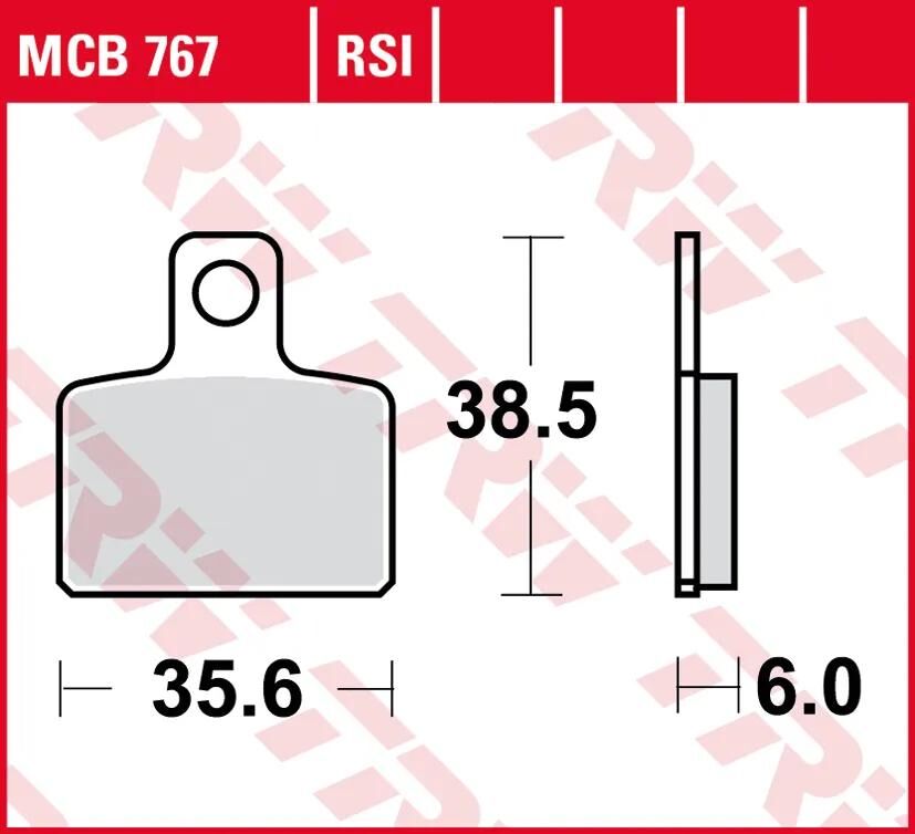 TRW Brake Pad MCB 767 RSI Sin.Metal Offr.Racing