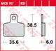 TRW Brake Pad MCB 767 RSI Sin.Metal Offr.Racing
