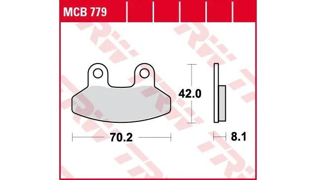 TRW Brake Pad MCB 779 Standard organique