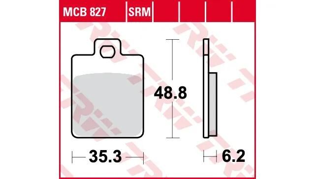 TRW Brake Pad MCB 827 Standard organique