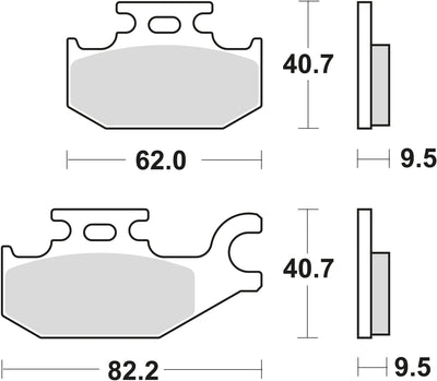 TRW Frein Pad McB 724 SI Metal fritté