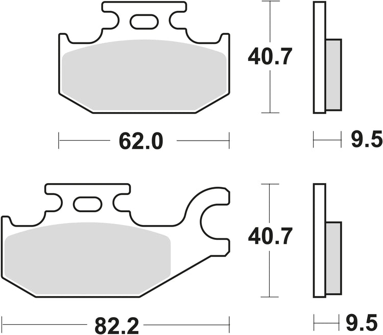 TRW Frein Pad McB 724 SI Metal fritté