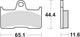 TRW Frein Pad McB 756 SI Metal fritté