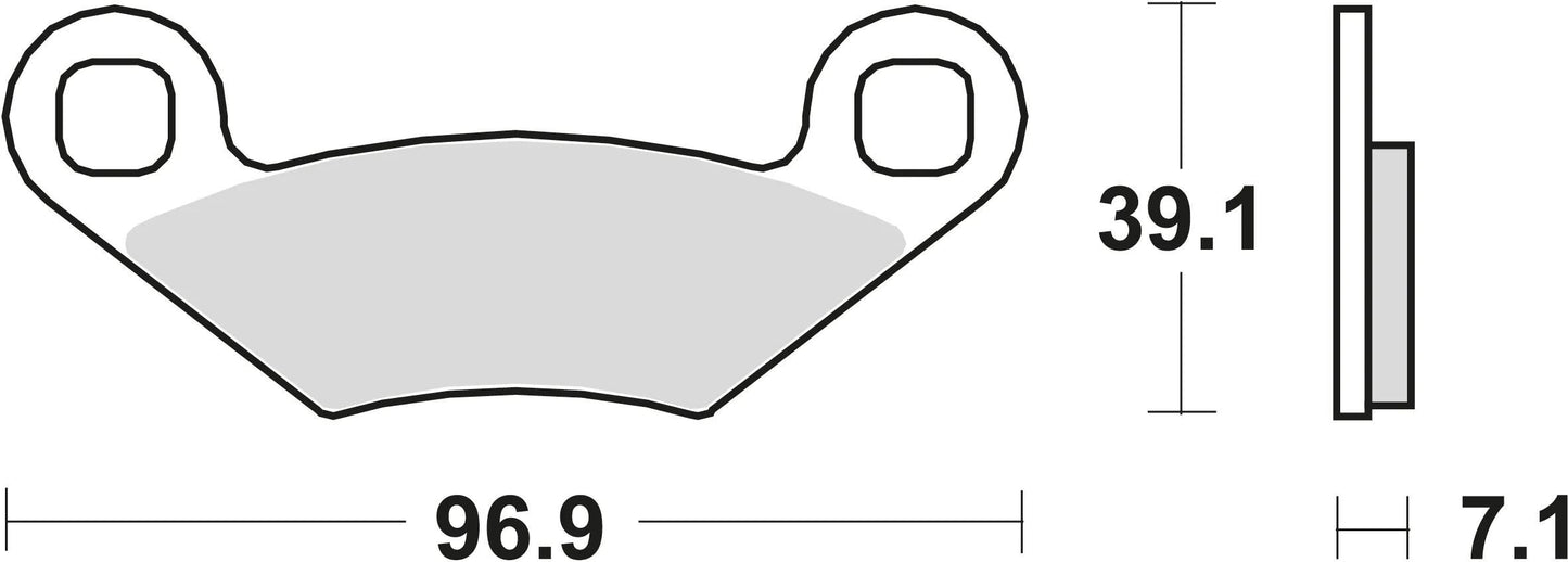 TRW Brake Pad MCB 619 Standard organique
