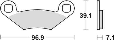 TRW Brake Pad MCB 619 Standard organique