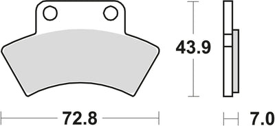 TRW Brake Pad McB 668 SI Metal fritté