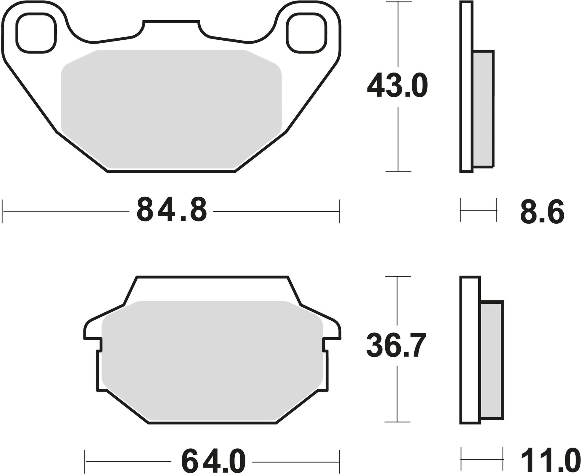 TRW Brake Pads MCB 712