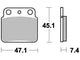 TRW Frein Pad McB 626 SI Metal fritté