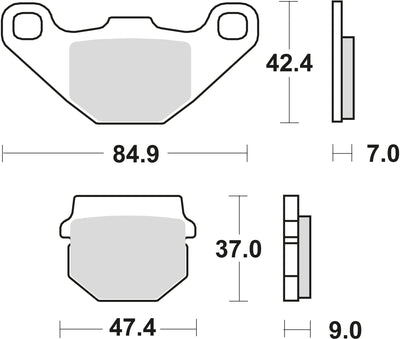 TRW Brake Pad McB 519 SI Metal fritté
