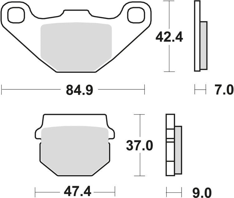 TRW Brake Pad McB 519 SI Metal fritté