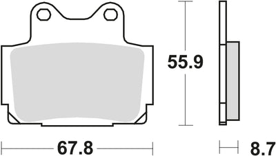 TRW Brake Pad MCB 541 Standard organique