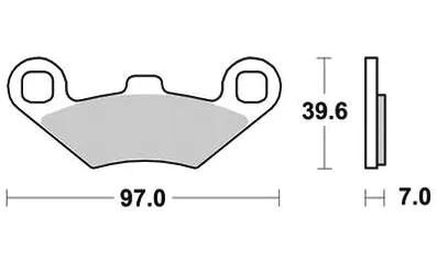 TRW Frein Pad McB 761 SI Metal fritté