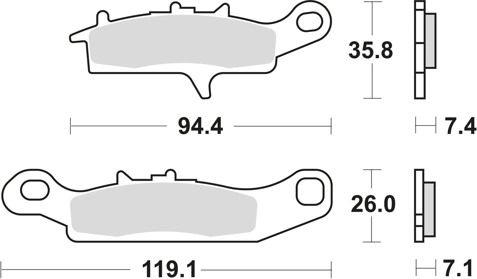 TRW Frein Pad McB 757 SI Metal fritté