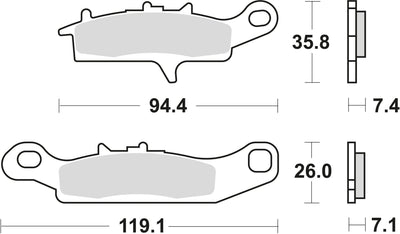 TRW Frein Pad McB 757 SI Metal fritté