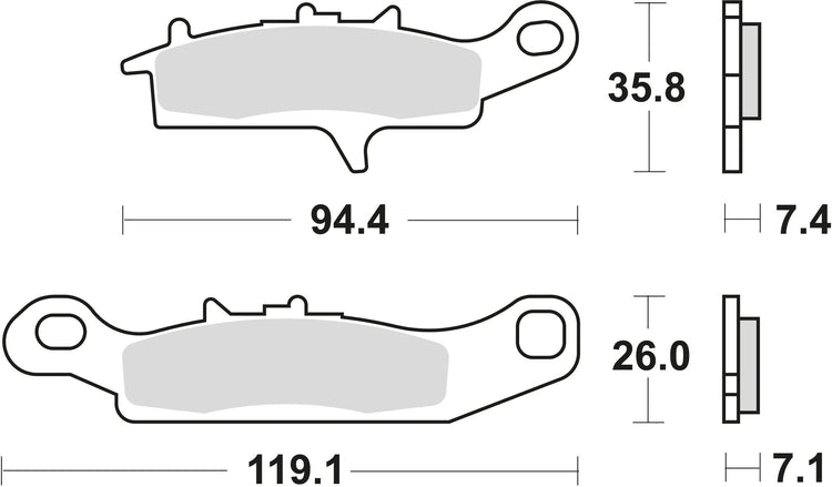 TRW Frein Pad McB 757 SI Metal fritté