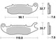 TRW Brake Pad MCB 759 Standard organique