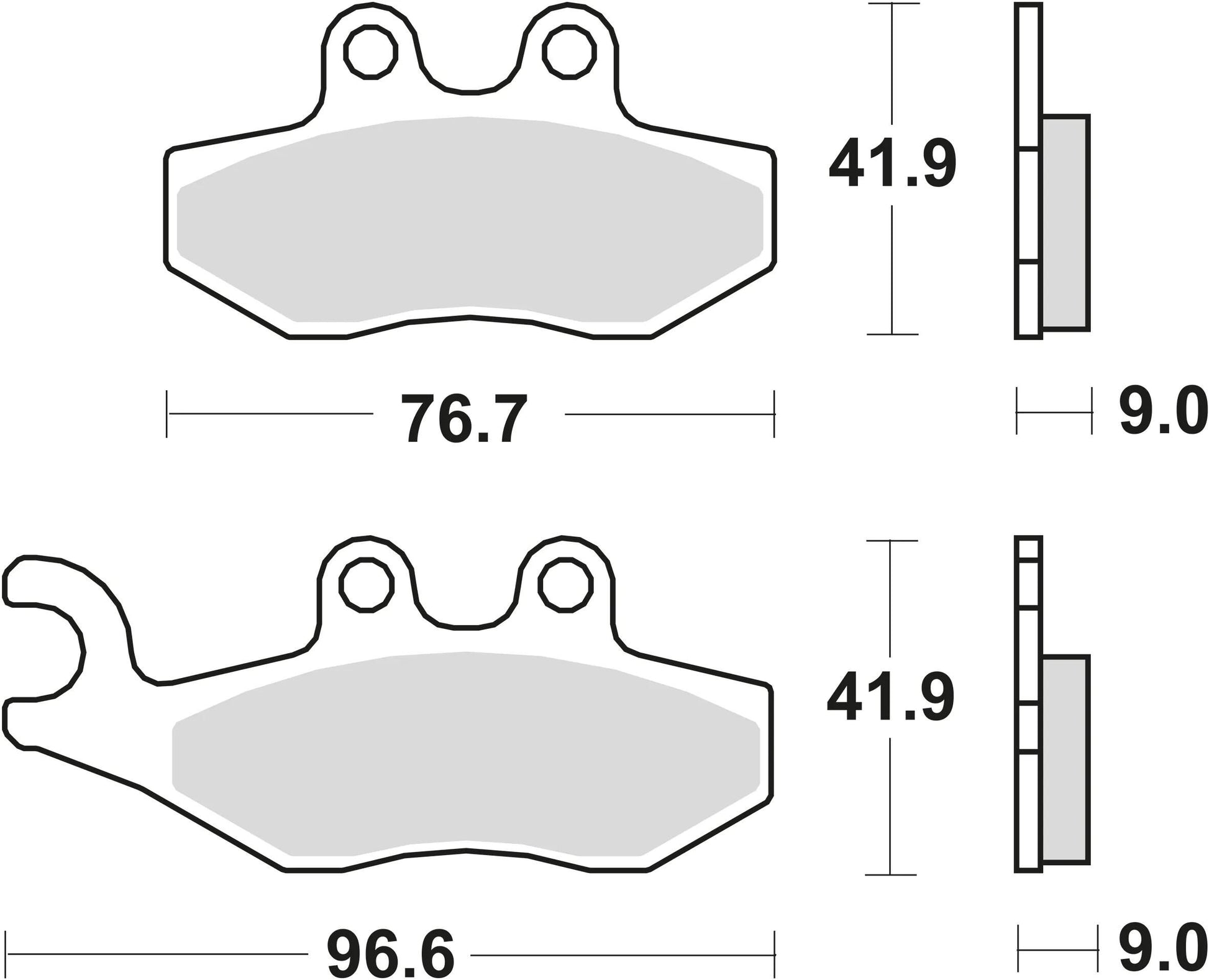 TRW Brake Pad MCB 744 Standard organique