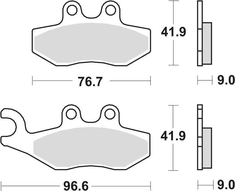 TRW Brake Pad MCB 744 Standard organique