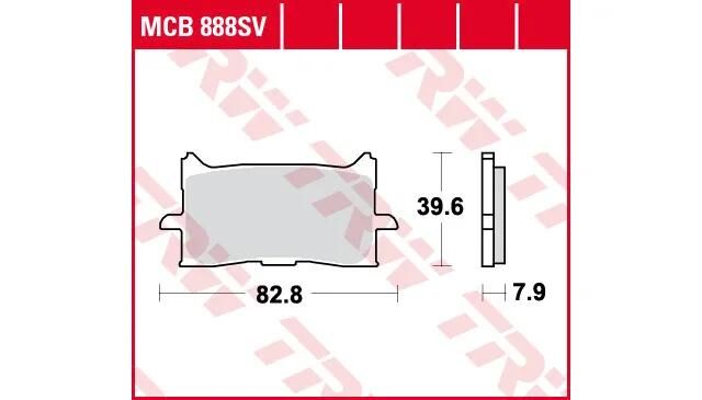 TRW Brake Pad McB 888 SV Métal fritté