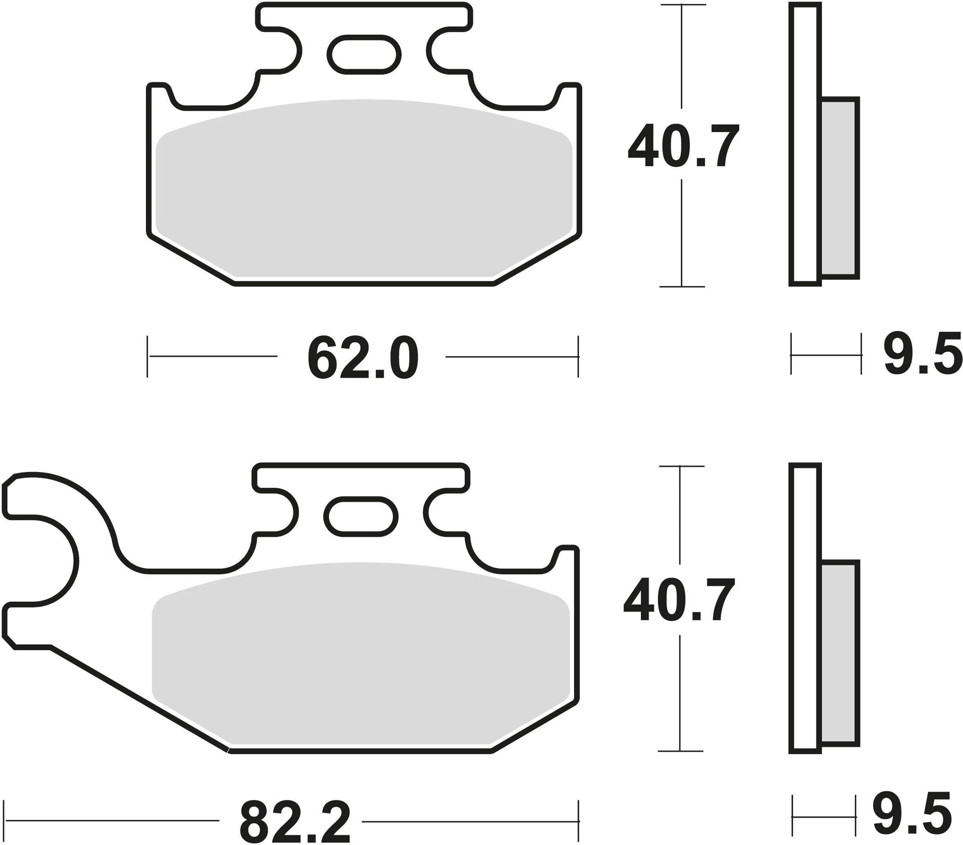 TRW Frein Pad McB 723 SI Metal fritté