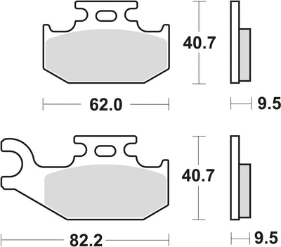 TRW Frein Pad McB 723 SI Metal fritté
