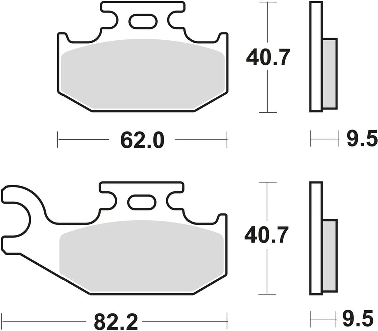 TRW Frein Pad McB 723 SI Metal fritté