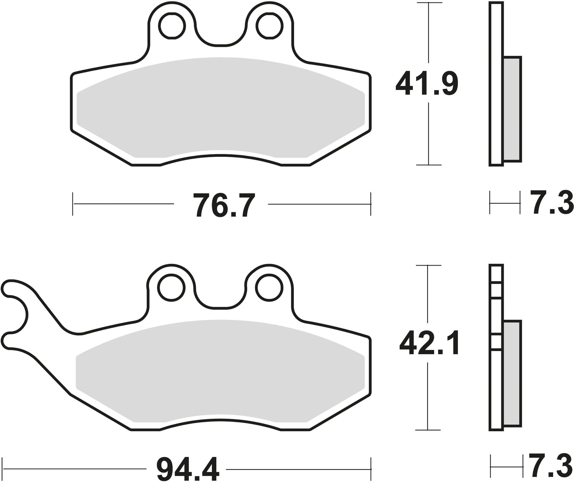 TRW Brake Pad MCB 734 Standard organique