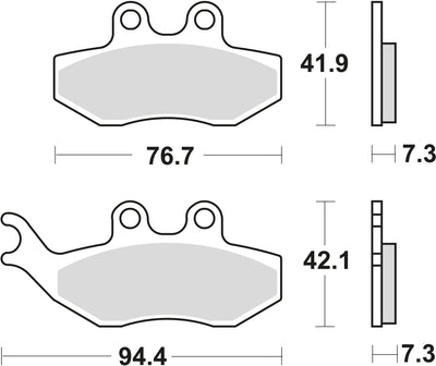 TRW Brake Pad MCB 734 Standard organique