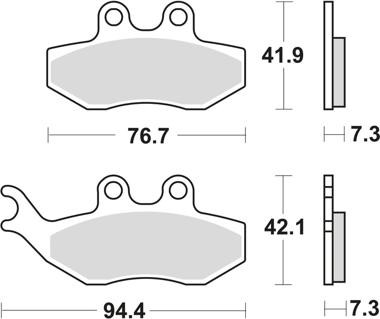TRW Brake Pad MCB 734 Standard organique