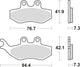 TRW Brake Pad MCB 734 Standard organique