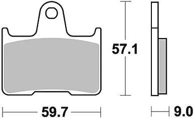 TRW Brake Pad MCB 729 Standard organique