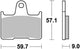 TRW Brake Pad MCB 729 Standard organique