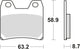 TRW Brake Pad MCB 725 Standard organique