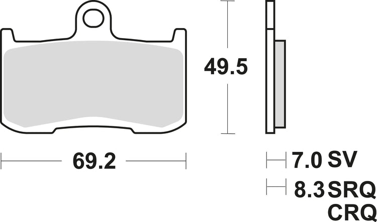 TRW Brake Pad MCB 737 Standard organique