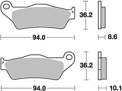 TRW Brake Pad McB 707 Métal de tire
