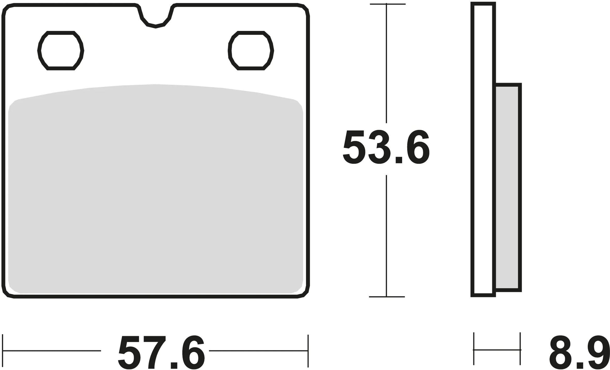 TRW Brake Pad MCB 617 Standard organique