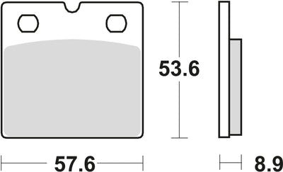 TRW Brake Pad MCB 617 Standard organique