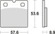 TRW Brake Pad MCB 617 Standard organique
