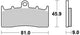 TRW Brake Pad MCB 736 Standard organique