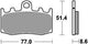 TRW Brake Pad MCB 748 Standard organique