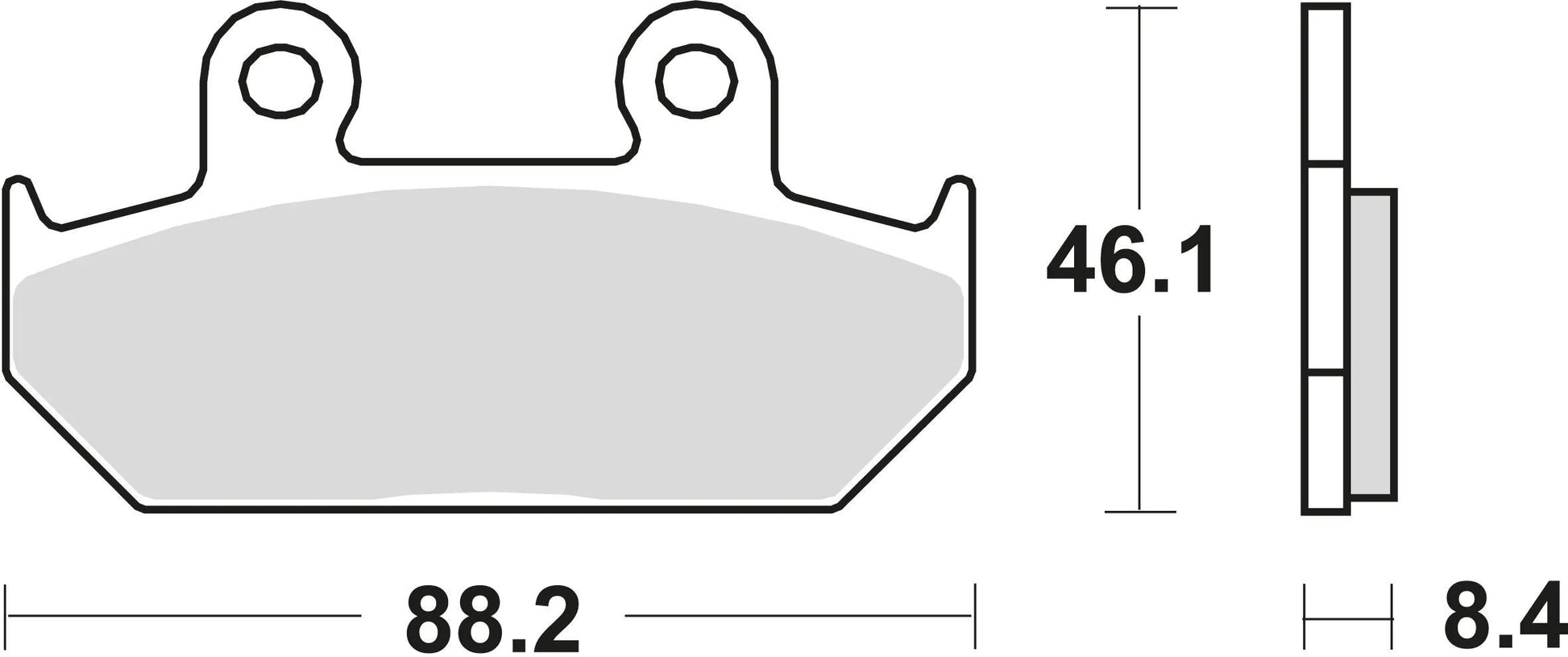 TRW Brake Pad MCB 571 Standard organique