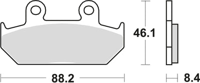 TRW Brake Pad MCB 571 Standard organique