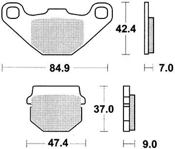 TRW Brake Pad MCB 519 Standard organique